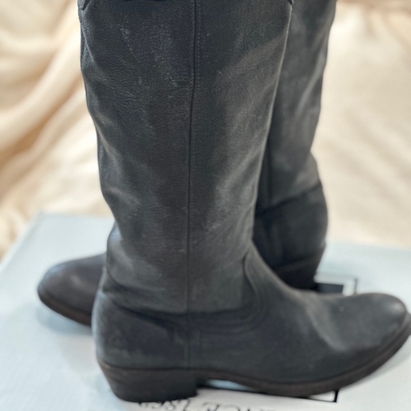 Women’s frye boots Carson lug riding size 9 distressed black - Picture 1 of 6